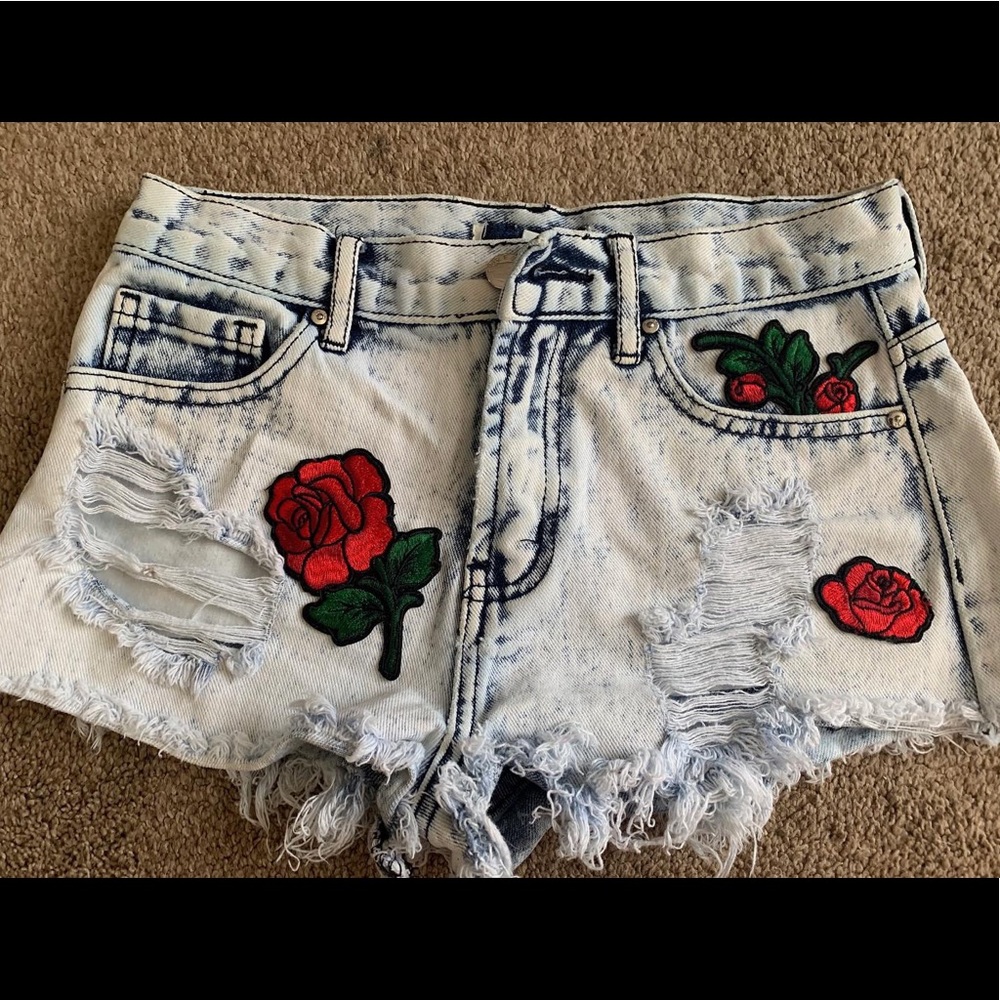 Rose Bud Jean Shorts